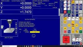 Acorn CNC12 Part Setup Menu, AUTO Z zero (F4) use.