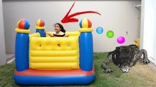 TEM UM CROCODILO NO PULA PULA - BRINCANDO E APRENDENDO AS CORES!