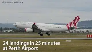 24 Landings In 25 Minutes at Perth Airport.