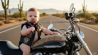 Tiny Baby, Huge Biker Attitude