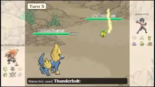 Pokemon wifi battle vs Joface11 #12 (showdown) Manectric sweep