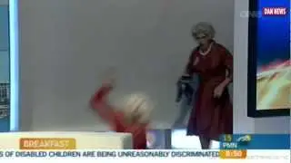 Ngaire Chambers takes a tumble
