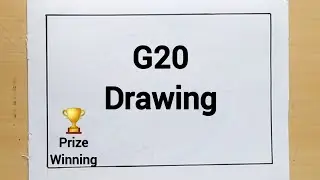 G20 Drawing / G20 India Logo Drawing / One Earth One Family One Future / Posteron G20 / Chart on G20