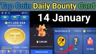 14 Jan 2025 Tapcoin Daily bounty Cards | Today Tap Coin Combo cards Tapcoin Bounty Card