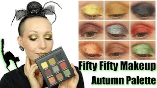 EYE SWATCHES and Review | FIFTY FIFTY MAKEUP Autumn Palette