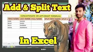 How to combine and split cell text in excel #Hindi (concatenate and left , right formula)