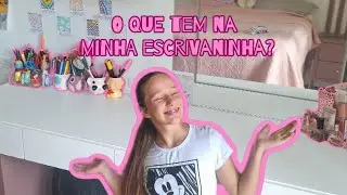 O QUE TEM NA MINHA ESCRIVANINHA 🖥🌺?mostrei tudoo(até as gavetas🫣)