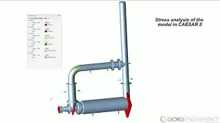 Stress Analysis and simulation of a power plant by CAESAR II - HEXAGON