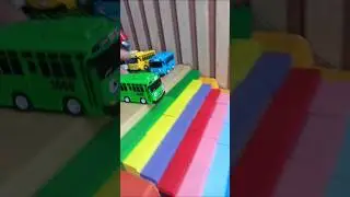 adorable tayo the little bus and friends 🌈 #shorts #toys #shortvideo #tayo