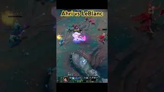 Ahri vs Leblanc#lol #outplay #riot #gaming #league #midlane #ahri #ninetails #leblanc #shorts #gg