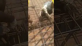 Slab Reinforcement Binding Process.Par4 #twowayslab #bindinghook #bindingwire #reinforcementbinding