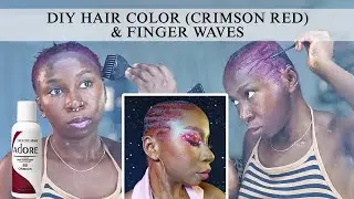 Finger waves tutorial| Adore 68 Crimson Hair color