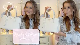 Prada Galleria Unboxing! ~ White Prada Galleria Saffiano Leather Size Small