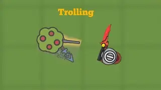 Moomoo.io: BUSH TROLLING+instakill and katana