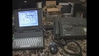 Using a fax machine as a printer, with a modem and simulated phone line