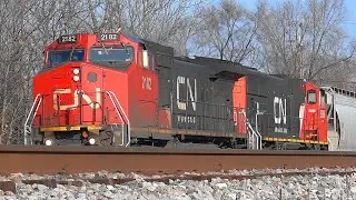 Two CN Engines On CSX Train In Lansdowne
