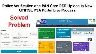New PSA Portal Me Police Verification Upload 2024 || UTI PSA ID police verification upload process