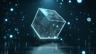 Neon Ice Cube Background Video