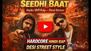 Seedhi Baat 🔥 Hindi Rap Desi Street | AI Hip Hop Song | Hard Beat | AI RaagVerse #SeedhiBaat