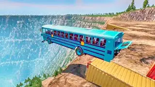 BeamNG Drive Top 50 Bus Crashes &ndash; School Bus Jumps & Yellow Bus Crash Compilation