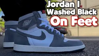 Jordan 1 Washed Black - ON FEET