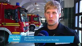Unfall in der Leopoldstraße in München - Frau eingeklemmt
