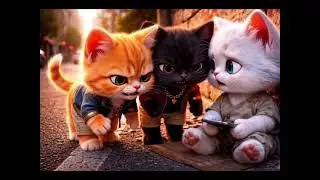 Kindness always comes back ❤️A white cat baby saved a helpless puppy without expecting anything.Late