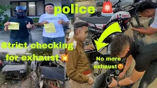 Whoops ! While riding , got busted by the police in checking due to EXHAUST 🚨👮 #nagaland  #police 