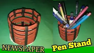 #lockdowncraft  #skcraft #craft.    How to make pen stand from old newspaper||