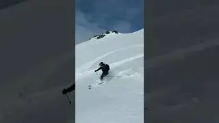 skiing fresh snow in France on Atomic Maverick 88ti