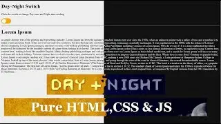 Day Night Mode Toggle Switch | Using HTML,CSS & JS