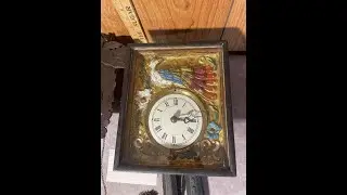 Repairing a 1870 Black Forrest picture frame wooden plate movement (metal picture clock)