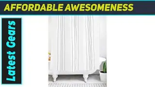 Modern Stripe Waterproof Shower Curtain: Elegant & Eco-Friendly Upgrade!