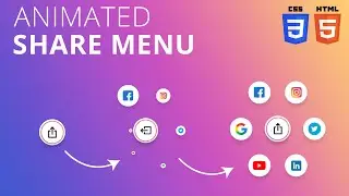 Animated Share Menu using HTML & CSS | Step By Step Tutorial For Beginners