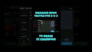 3-5-2 Manager mode tactics🔥‼️ #fcmobile25 #fc25mobile #fcmobile #managermode #tactics ##fcchampion