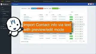 Mimiran CRM import contact info via text with preview edit mode