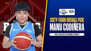 Manu Codi&ntilde;era is the SIXTY-THIRD overall pick | PBA Season 50 Rookie Draft