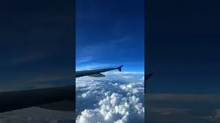 The most insane window seat view!! 😍😍💙 #windowseat #views #airplane #clouds #skyviews