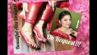 Festive Bengali 3 Alta designs Full feet|Traditional|Durga pujaWedding|Dance| Diwali|Navaratri|Soumi