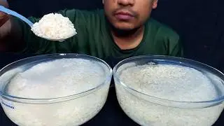 EATING HARD RAW RICE WITH WATER CHALLENGE | RAW RICE EATING ASMR | RAW RICE | RAW RICE EATING