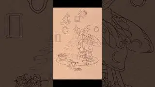 A little part of my process🥨✨ part 1 #art #drawingtutorial #draw #illustration #procreate