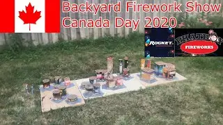 Backyard Firework Set-up/Show Canada Day 2020