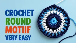 Very Easy Crochet Round Motif Tutorial | Beginner Friendly Design