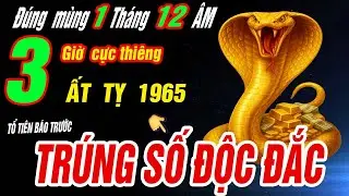 TRÚNG SỐ ĐỘC ĐẮC Tuổi ẤT TỴ 1965 NHẬN VẬN MAY CỰC ĐỎ- thắp hương 3 giờ này ngày mùng 1/12 âm