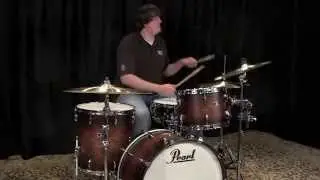 Pearl Wood Fiberglass Drum Set 22/13/16 - Satin Cocoa Burst