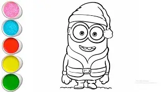 Cute Minion Drawing for kids, Painting & Coloring for kids, Toddlers | Let's Draw Together