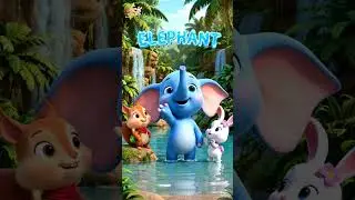 BIG SPLASH ELEPHANT 🐘💦 | Learn Letter E | Fun ABC Phonics for Kids #Shorts