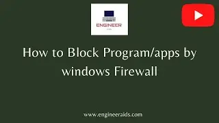 How to block any program, Apps through firewall  Tech Educational video