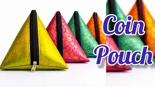 Mini Coin Pouch cutting and stitching / Zipper pouch making at home/ pouch/bag/handbags #diy #viral 
