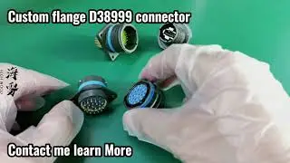 Custom flange connector, D38999 series.